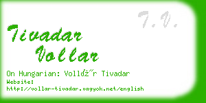 tivadar vollar business card